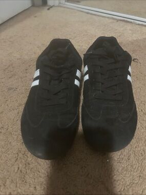 Women’s Project CloudBlack Athletic Sneakers with White Stripes